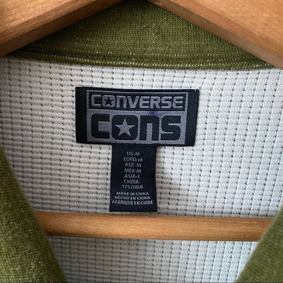Converse | Green Oversized Button Down Sweater Jacket - Picture 8 of 12